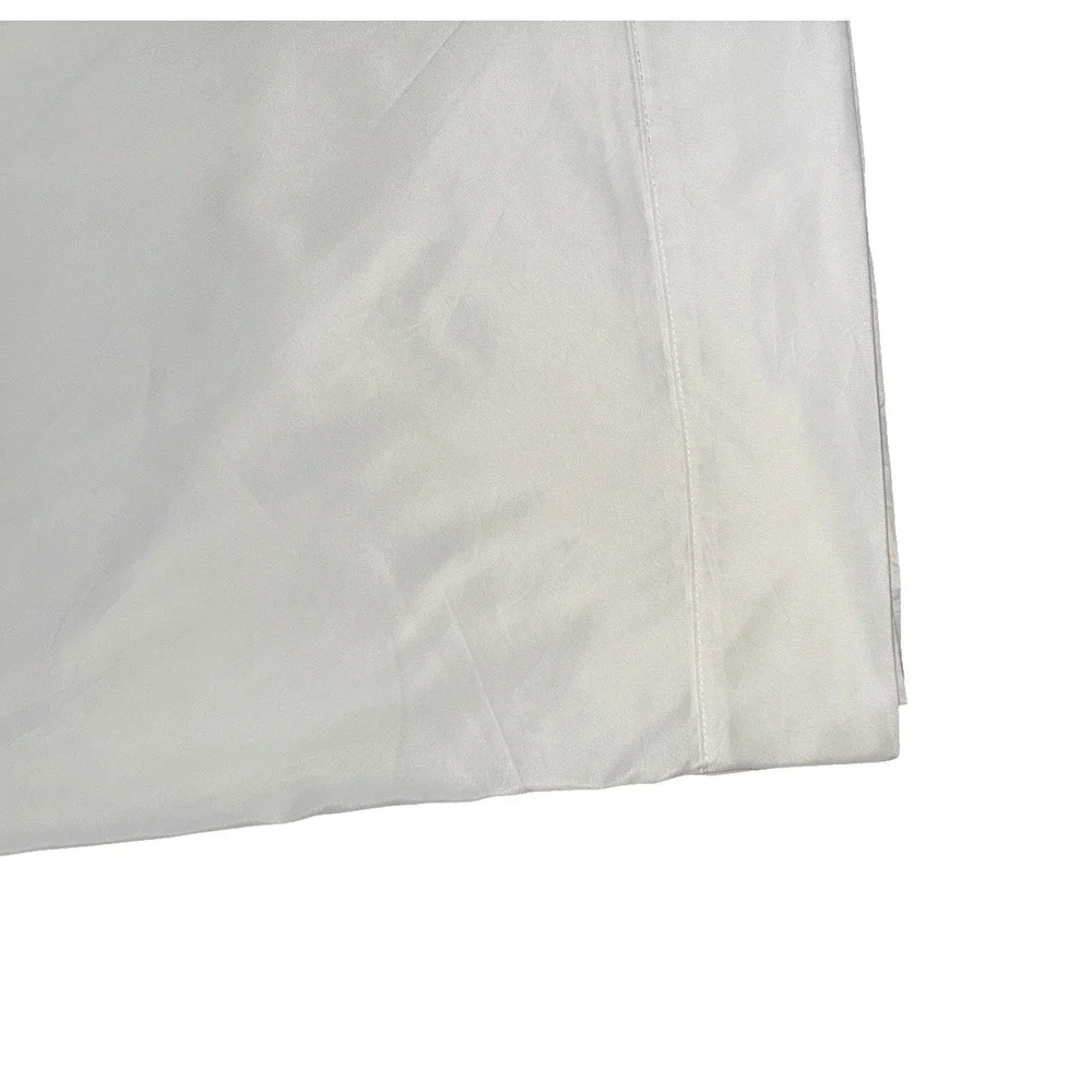 PB Dorm Full Size Flat Sheet Solid White Microfiber Bedding Pottery Barn Cooling